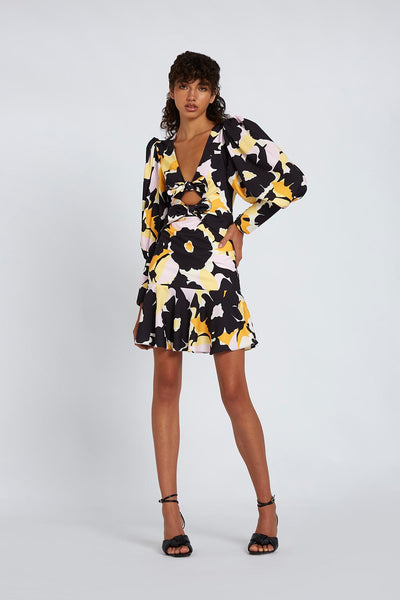 Bold Blooms Flare Mini Dress | Final Sale