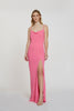 Pia Panelled Slice Gown | Final Sale - Neon Pink
