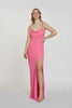Pia Panelled Slice Gown | Final Sale - Neon Pink