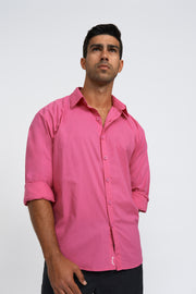 Mason Cotton Shirt | Final Sale - Deep Pink