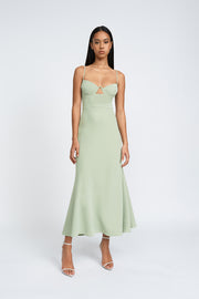Callia Wire Midi Dress | Final Sale  - Artichoke Green