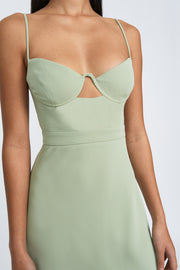 Callia Wire Midi Dress | Final Sale  - Artichoke Green