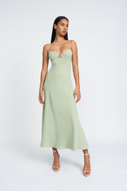 Callia Wire Midi Dress | Final Sale  - Artichoke Green