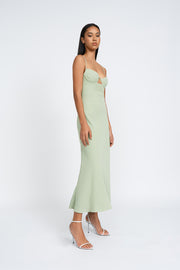 Callia Wire Midi Dress | Final Sale  - Artichoke Green