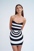 Cassia Stripe Knit Mini Dress | Final Sale - Black White