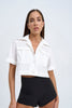 Charlie Cropped Shirt | Final Sale  - Ivory
