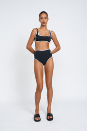 Ciana Swim Top | Final Sale - Black White