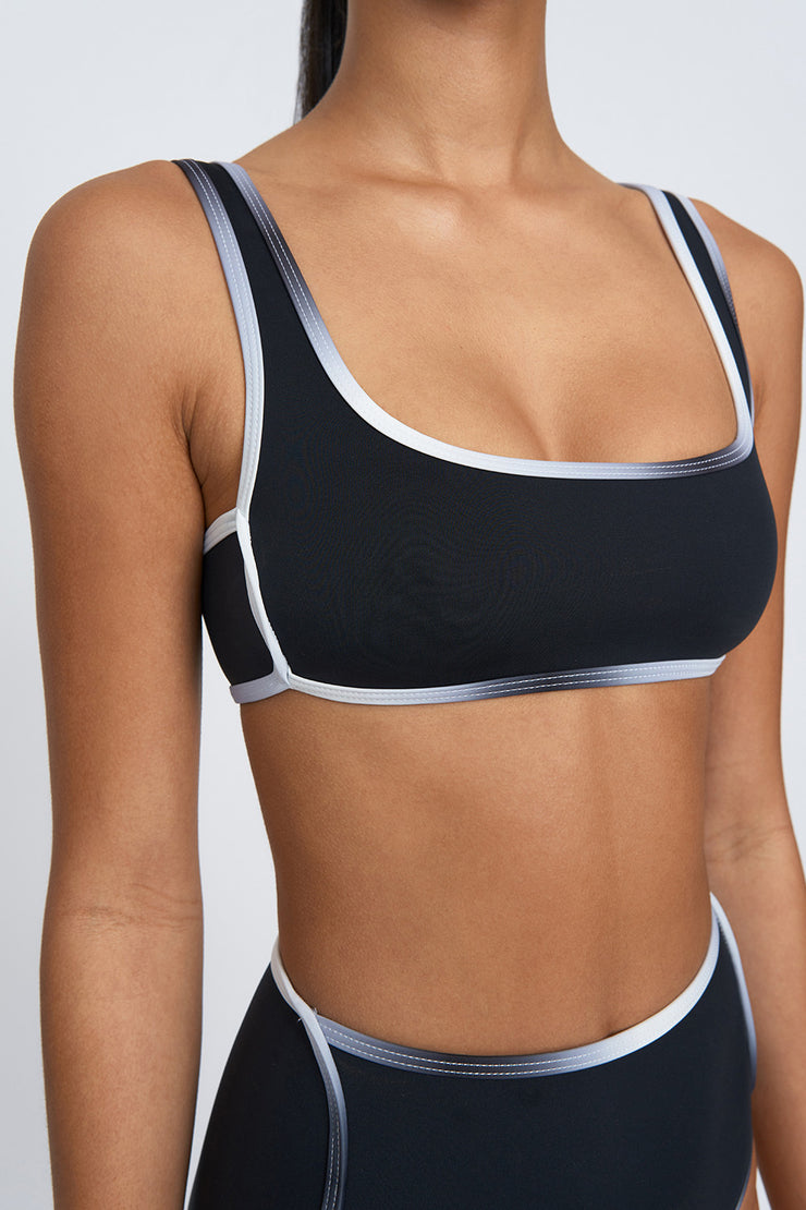 Ciana Swim Top | Final Sale - Black White