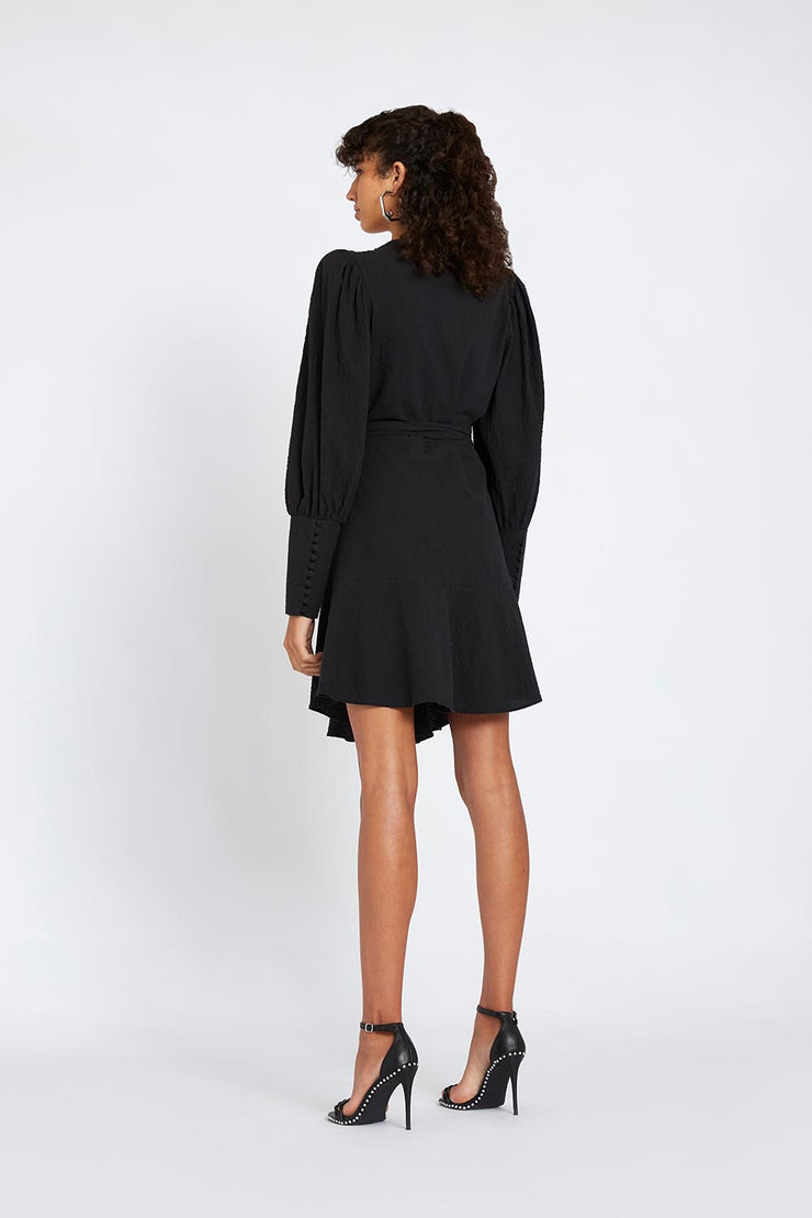 Crush Wrap Dress | Final Sale - Black