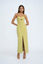 Diamond Strapless Split Dress | Final Sale  - Sage