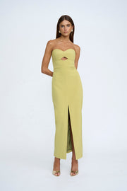Diamond Strapless Split Dress | Final Sale  - Sage