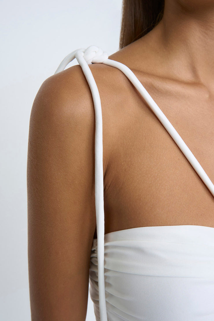 Draped Sunsetta Mini Dress | Final Sale  - Ivory