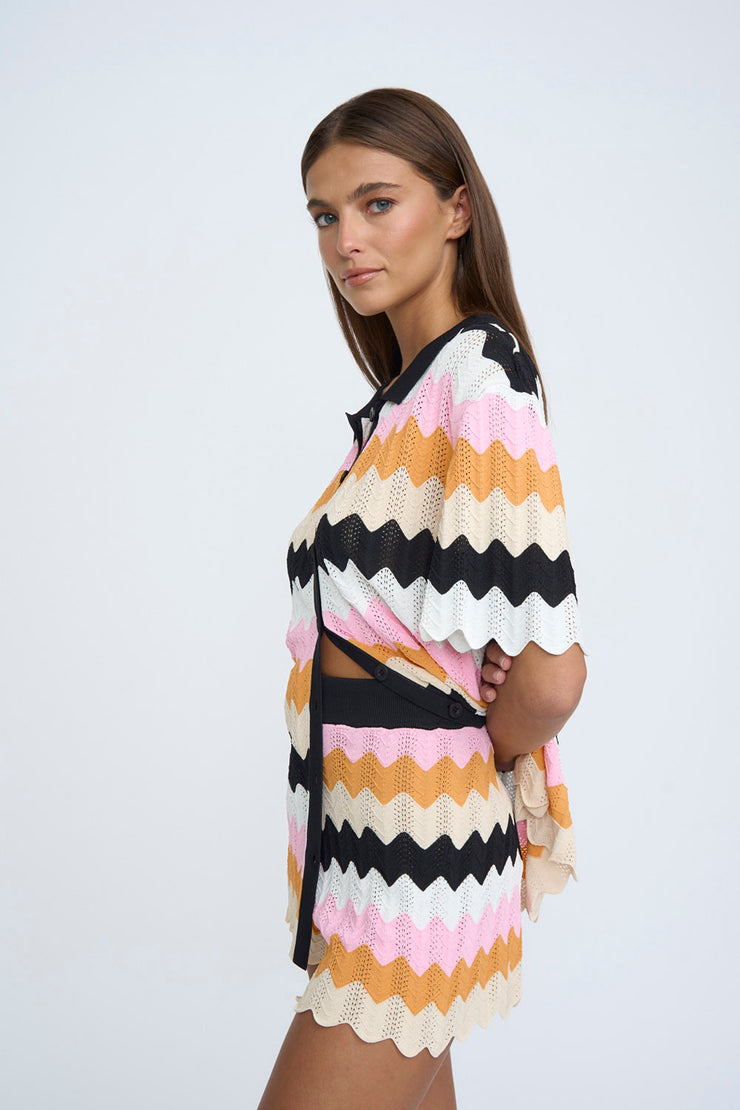 Elba Stripe Knit Shirt | Final Sale  - Multi Stripe