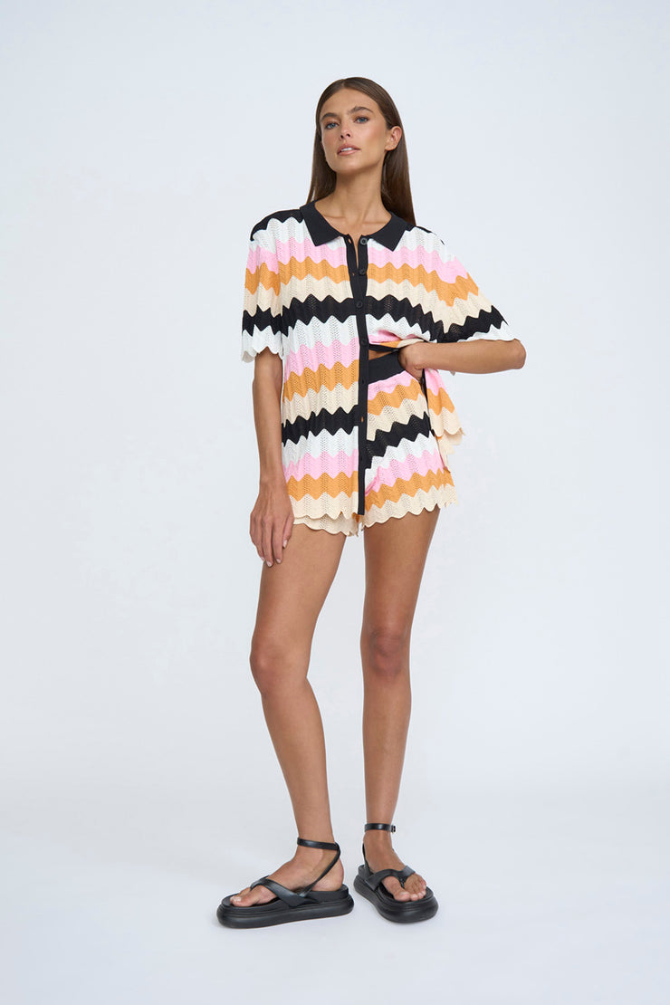 Elba Stripe Knit Shirt | Final Sale  - Multi Stripe