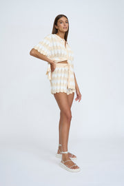 Elba Stripe Knit Shirt| Final Sale  - Neutral Stripe