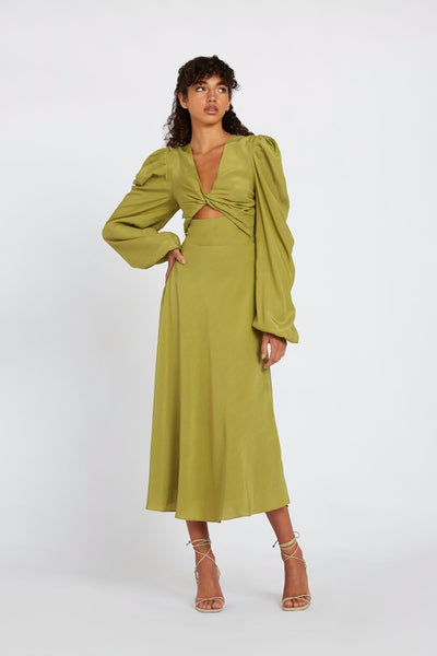Emily Twist Midi Dress | Final Sale - Sea Green