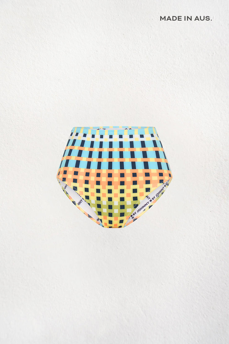 Eve Grid High Waist Bottom | Final Sale  - Green Multi