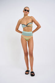 Eve Grid High Waist Bottom | Final Sale  - Green Multi