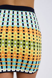Eve Grid Knit Skirt | Final Sale  - Green Multi