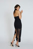 Felicity Fringe Knit Dress  | Final Sale - Black