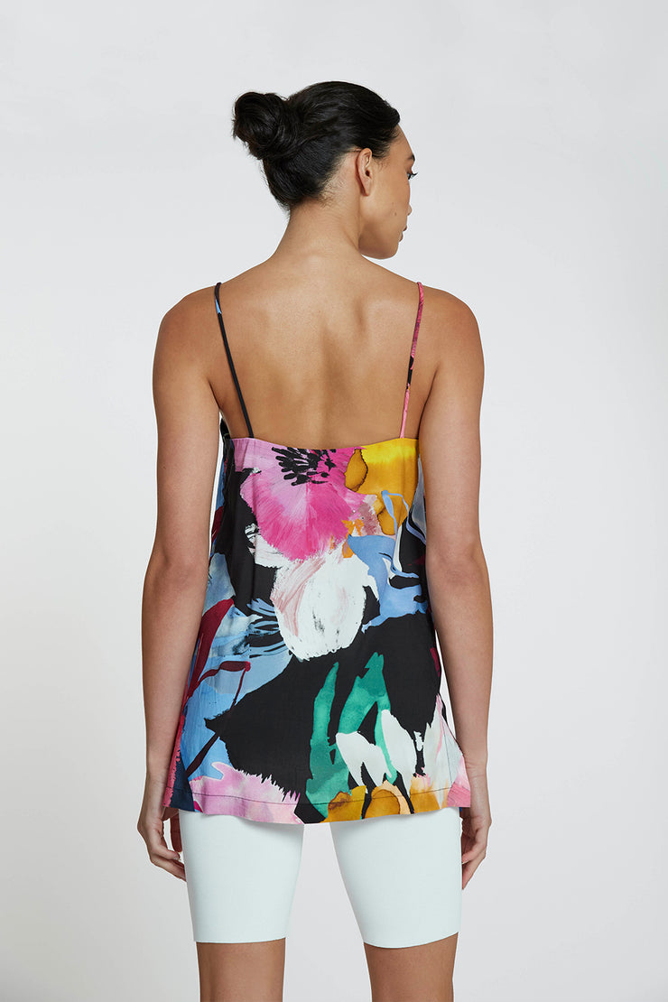 Floral Side Slice Cami | Final Sale - Floral
