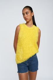 Fluff Knit Tank | Final Sale - Yellow