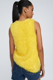 Fluff Knit Tank | Final Sale - Yellow