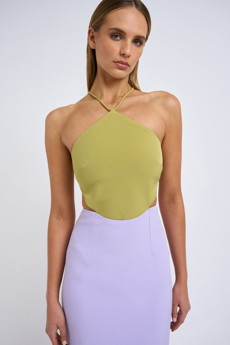 Fresco Halter Dress | Final Sale  - Lavender Sage