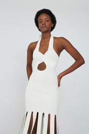 Felicity Fringe Knit Dress | Final Sale - Ivory