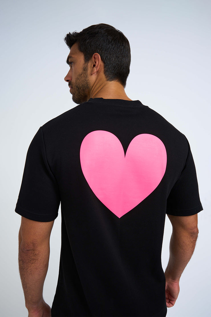 Tyler Heart Tee | Final Sale - Black
