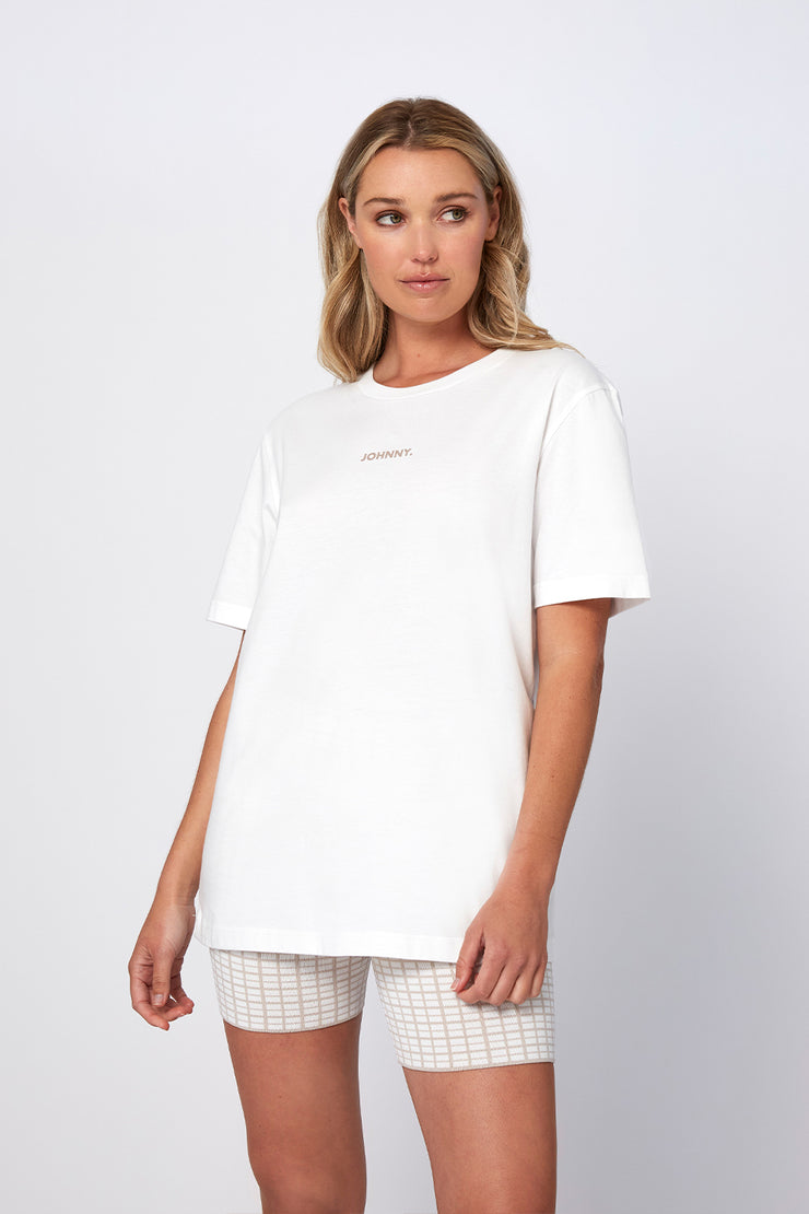 Heart Back Tee | Final Sale - White Pink
