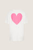 Heart Back Tee - White Pink