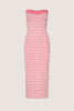 Isabella Check Strapless Knit | Final Sale - Pink White