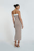 Isabella Check Knit Strapless | Final Sale - Brown Ivory