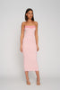 Isabella Check Strapless Knit | Final Sale - Pink White