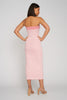 Isabella Check Strapless Knit | Final Sale - Pink White