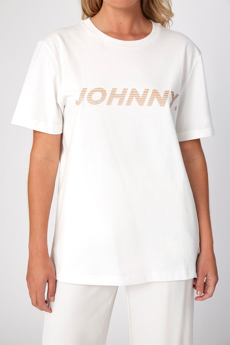 Johnny Rush Tee | Final Sale - White Bone