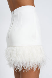 Johnny Feather Skirt - White