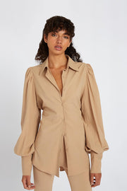 Jolyon Cotton Shirt | Final Sale - Camel