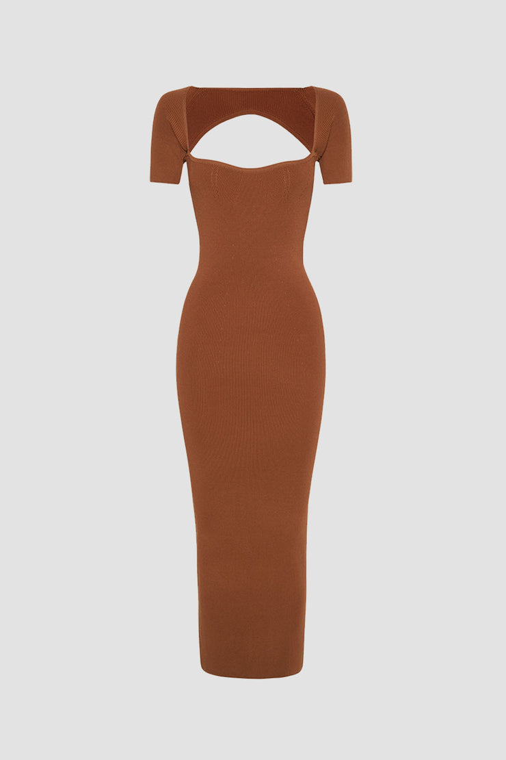 Aria Knit Dress | Final Sale - Brown