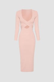 Kia Cross Body Midi Dress | Final Sale - Pink