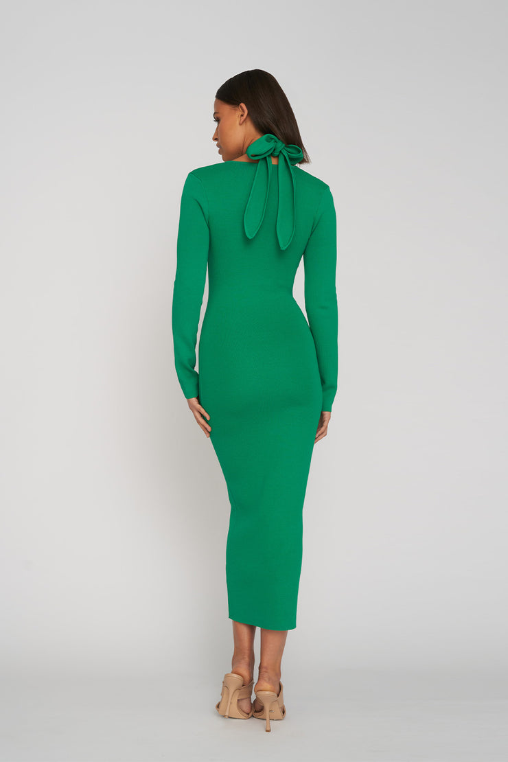 Kia Cross Body Midi Dress | Final Sale - Green