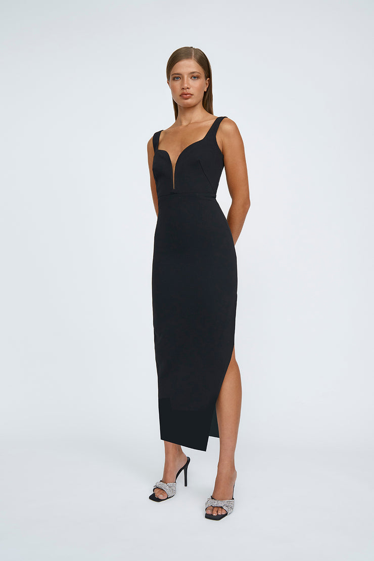 Kimberly Long Line Dress | Final Sale - Black BY JOHNNY. Kimberly Long Line Dress | Final Sale - Black BY JOHNNY.