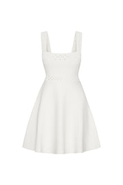 Knit Lace Ribbon Flare Mini | Final Sale