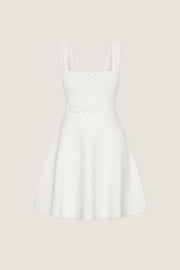 Knit Lace Ribbon Flare Mini | Final Sale