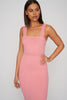 Knit Lace Ribbon Midi | Final Sale - Pink