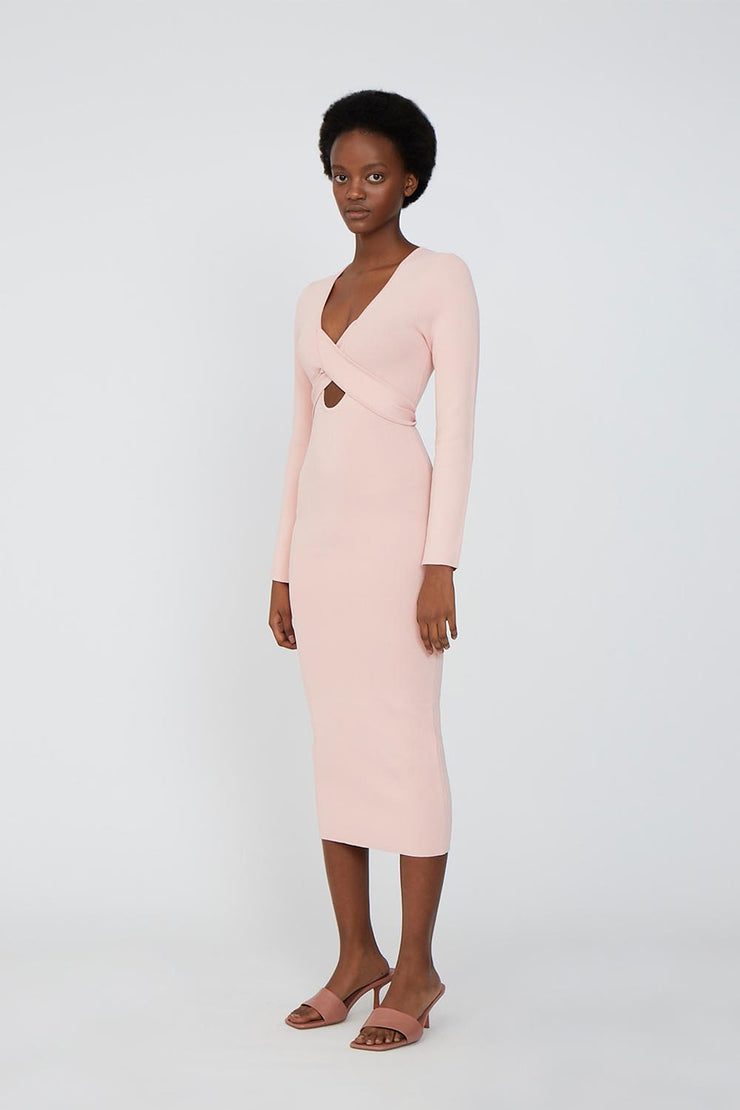 Kia Cross Body Midi Dress | Final Sale - Pink