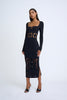 Laser Lattice Knit Dress | Final Sale - Black