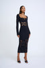 Laser Lattice Knit Dress | Final Sale - Black