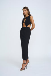 Leandra Cut Out Midi Dress | Final Sale  - Black